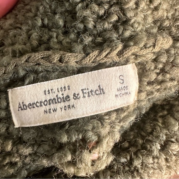 Abercrombie & Fitch Womens Small green Turtleneck Sweater Cozy - Picture 12 of 15